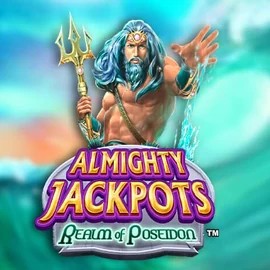 Almighty Jackpots – Realm of Poseidon by Novomatic, showcased at highflybetcasino.org.pl – game logo