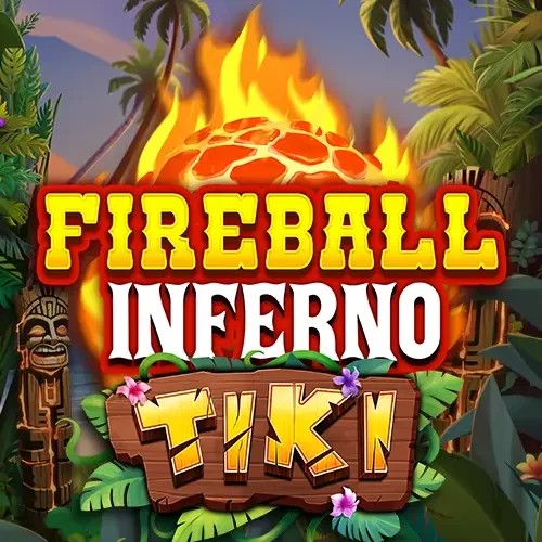 Fireball Inferno Tiki online game logo by NetEnt on highflybetcasino.org.pl